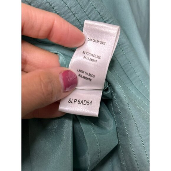 BCBGMAXAZRIA Women's 2 Light Green Knee Length Dress Crochet Pockets Coquette - Picture 16 of 16